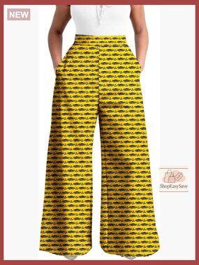 African Print Wide Leg Pants High Waist Loose Ankara Kente Dashiki Trousers